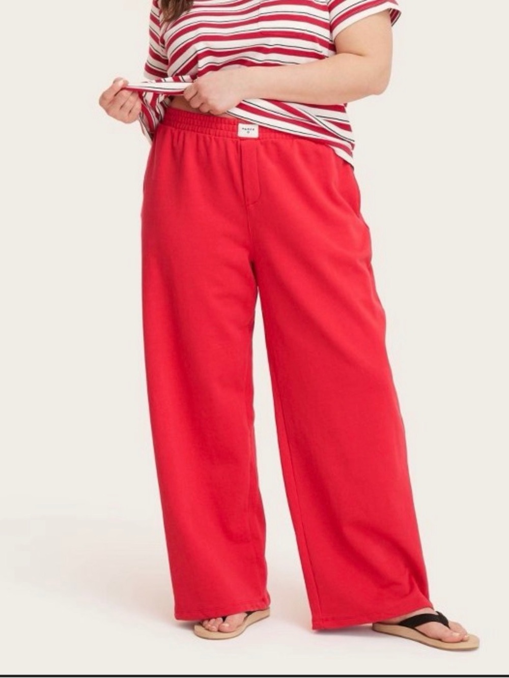 Parke x Target high rise boxer sweatpants size 2X  red color